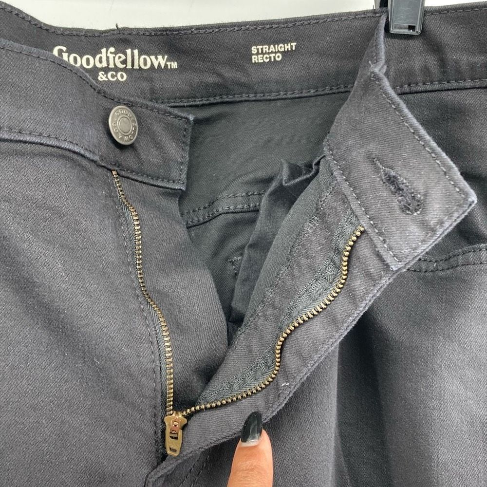 Goodfellow & Co Total Flex Straight Fit Men’s Black Denim Jeans Size 40W x 32L - Picture 13 of 16